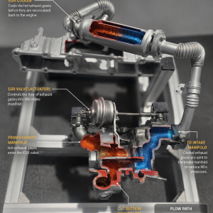 Cut section of EGR System