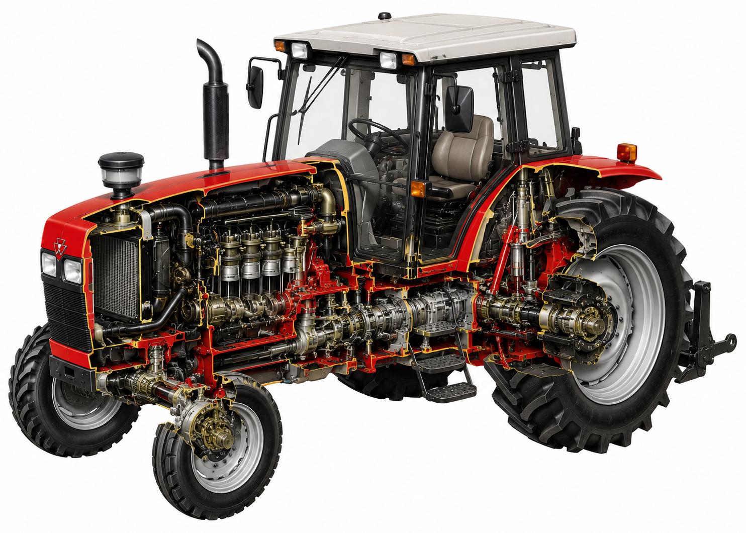 Cut Section Of Tractor
